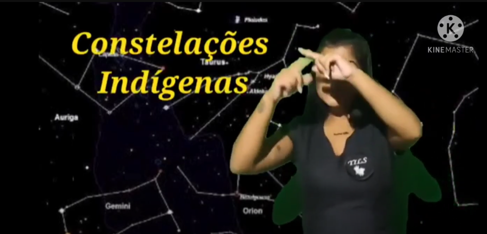 Céu e Constelações indígenas em libras